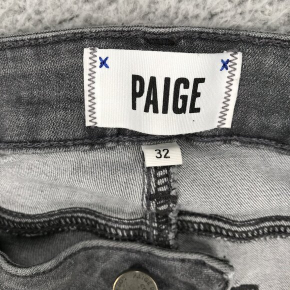 PAIGE Jeans Womens Size 32 Verdugo Ultra Skinny Silver Gray Mid Rise Stretch - Picture 8 of 16